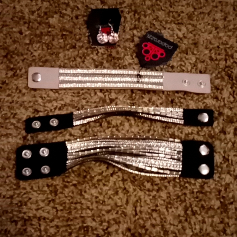 Bracelets and earrings